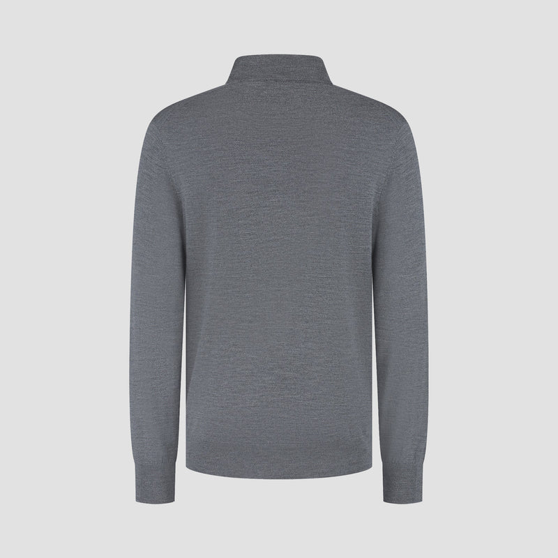 Pull Zip Up 100% Merino - Storm Grey
