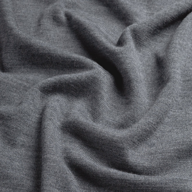 Pull Zip Up 100% Merino - Storm Grey