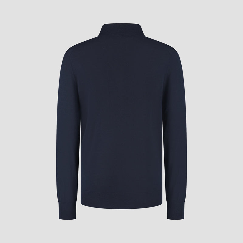 Pull Zip Up 100% Merino- Navy Blue