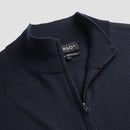 Pull Zip Up 100% Merino- Navy Blue