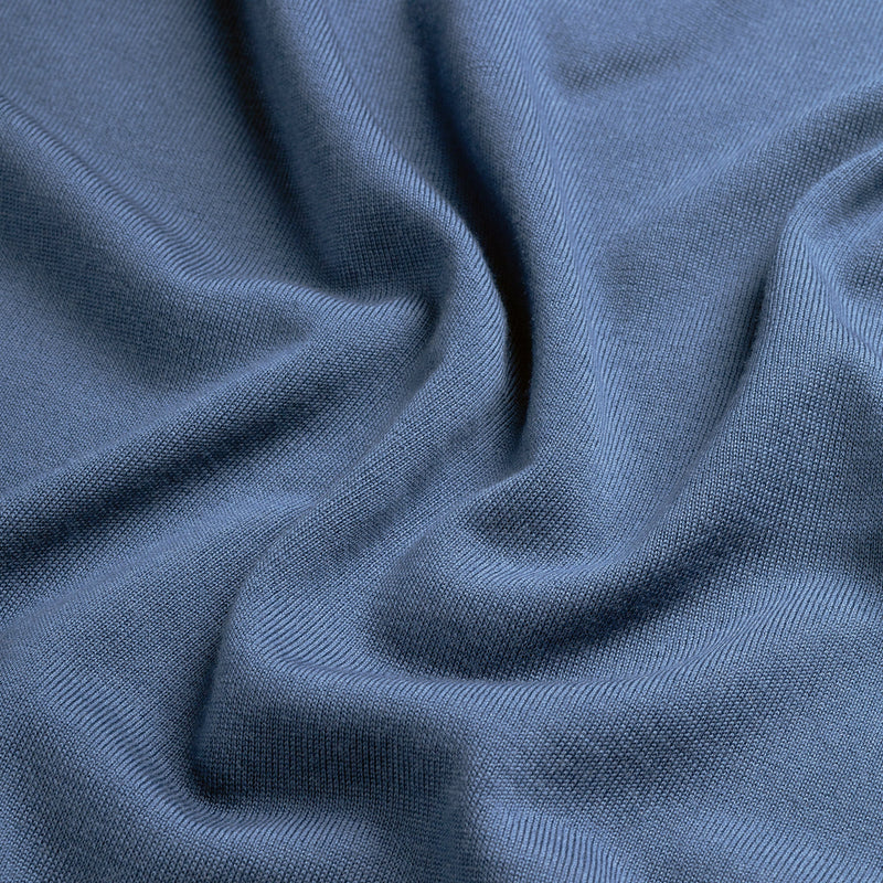 Pull Zip Up 100% Merino - Pacific Blue