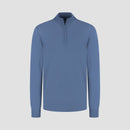 Pull Zip Up 100% Merino - Pacific Blue
