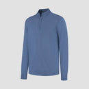 Pull Zip Up 100% Merino - Pacific Blue