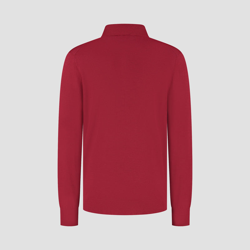 Pull Zip Up 100% Merino - Ember Red