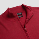 Pull Zip Up 100% Merino - Ember Red