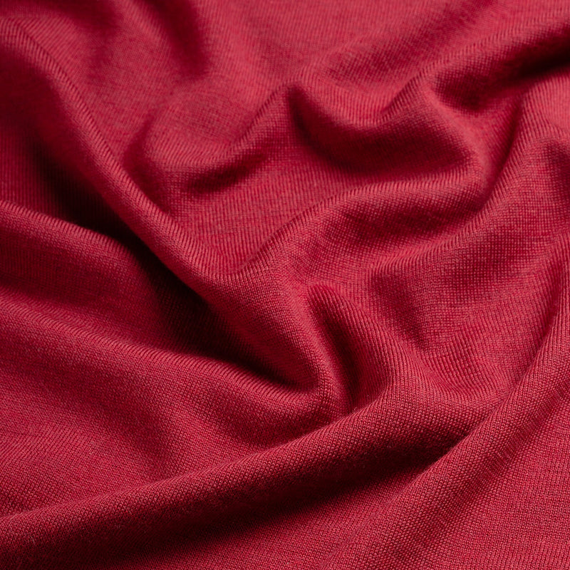 Pull Zip Up 100% Merino - Ember Red