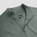 Pull Zip Up 100% Merino - Fernstone Green