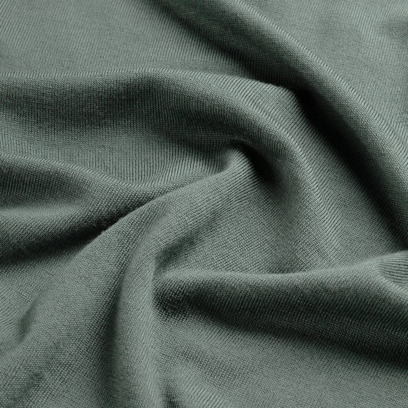 Pull Zip Up 100% Merino - Fernstone Green