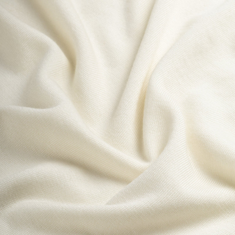 Pull Zip Up 100% Merino - Seachell White