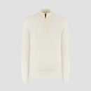 Pull Zip Up 100% Merino - Seachell White