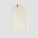 Pull Zip Up 100% Merino - Seachell White