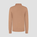 Pull Zip Up 100% Merino  - Tuscan Camel