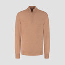 Pull Zip Up 100% Merino  - Tuscan Camel