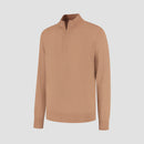 Pull Zip Up 100% Merino  - Tuscan Camel