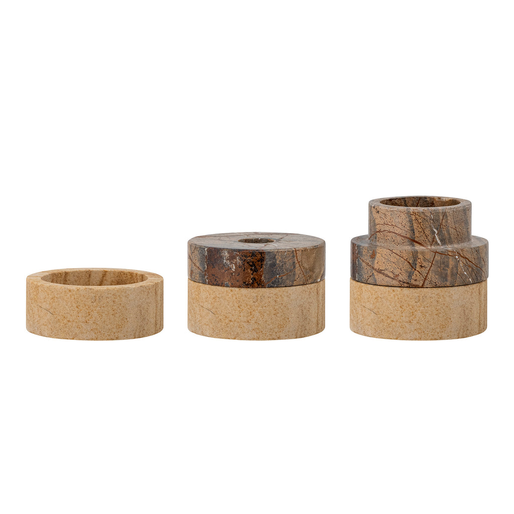 Dalin - Votive & Candlestick - Brown - Sandstone