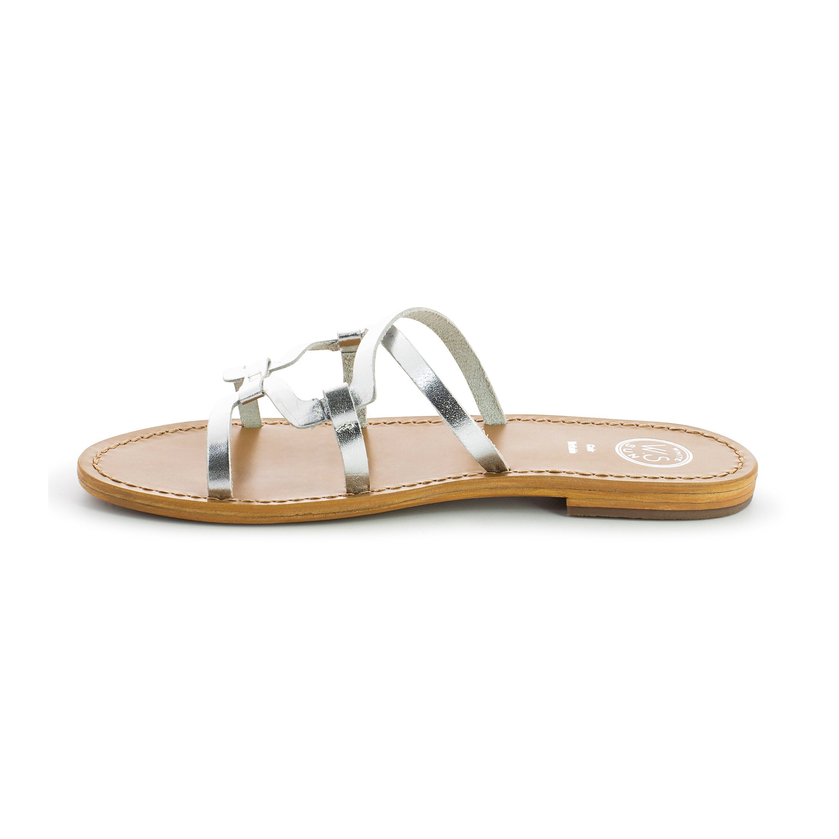 White Sun - Olearia Mules - Silver - Women