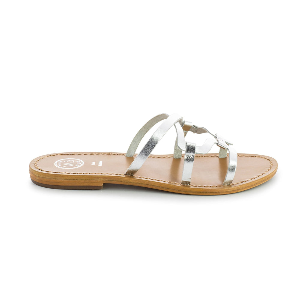 White Sun - Olearia Mules - Silver - Women