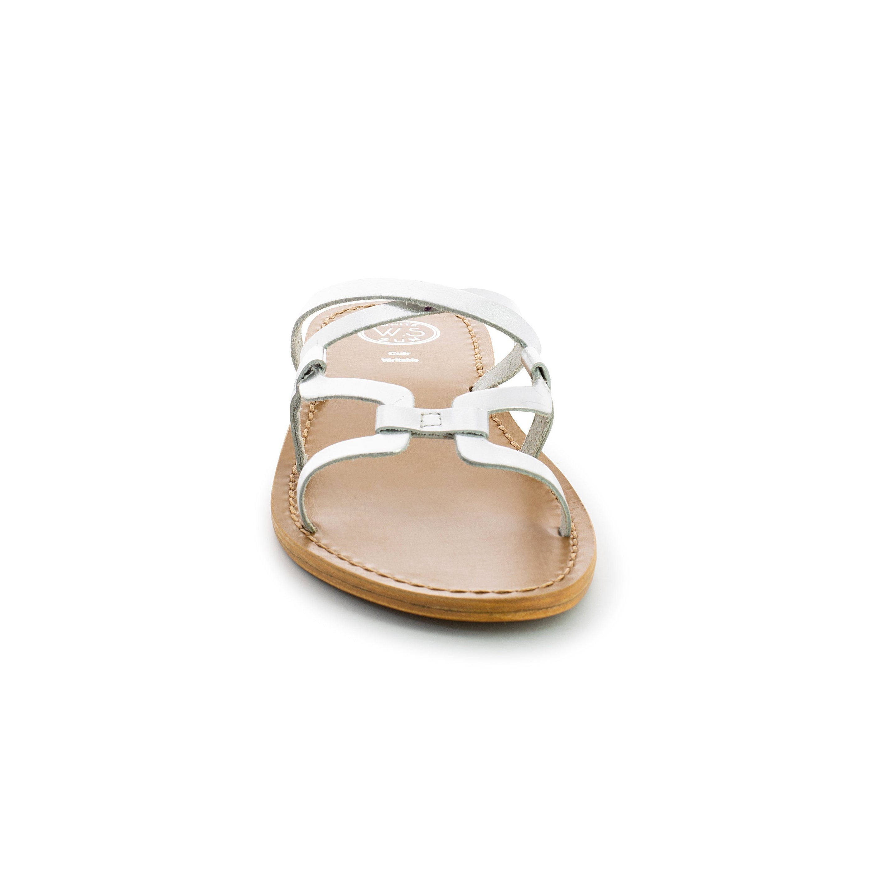 White Sun - Olearia Mules - Silver - Women