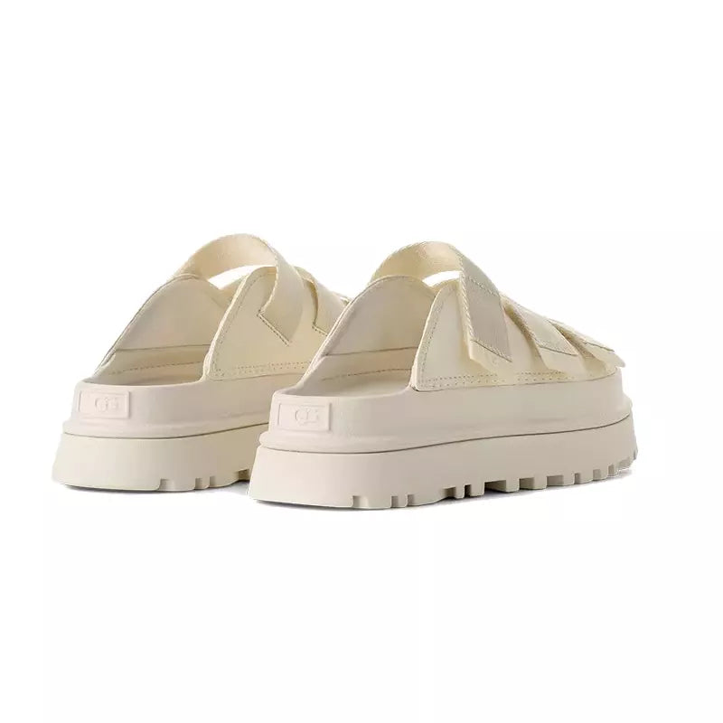 Goldenglow Slide Mules - Beige/Ecru