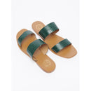 White Sun - Mules Afaitu - Croco Vert - Femme