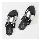 White Sun - Mules Chleo - Plateado, Negro y Pan de Plata - Mujer