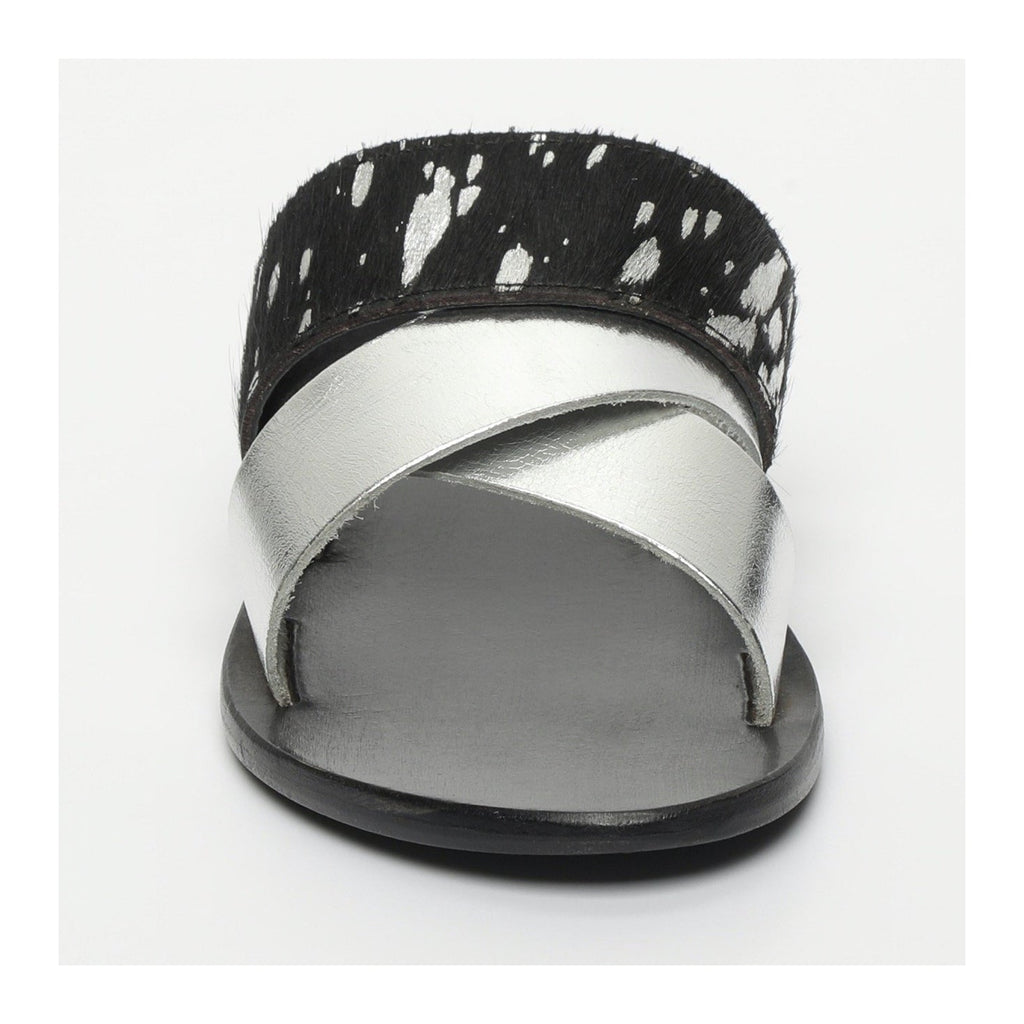 White Sun - Mules Chleo - Plateado, Negro y Pan de Plata - Mujer