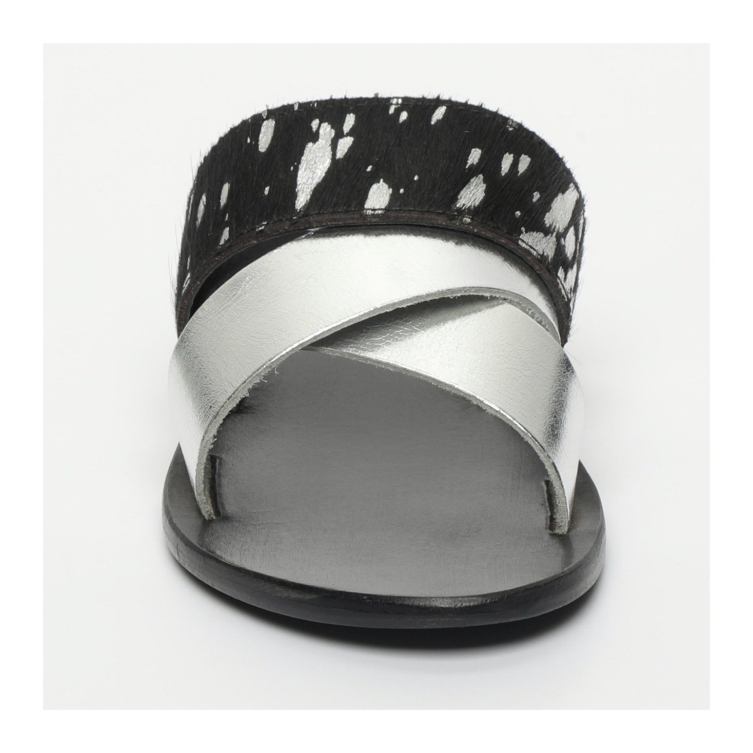 White Sun - Mules Chleo - Plateado, Negro y Pan de Plata - Mujer