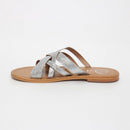White Sun - Mules Clot - Argent - Femme