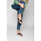 White Sun - Elly Mules - Dark Gold and Black - Women
