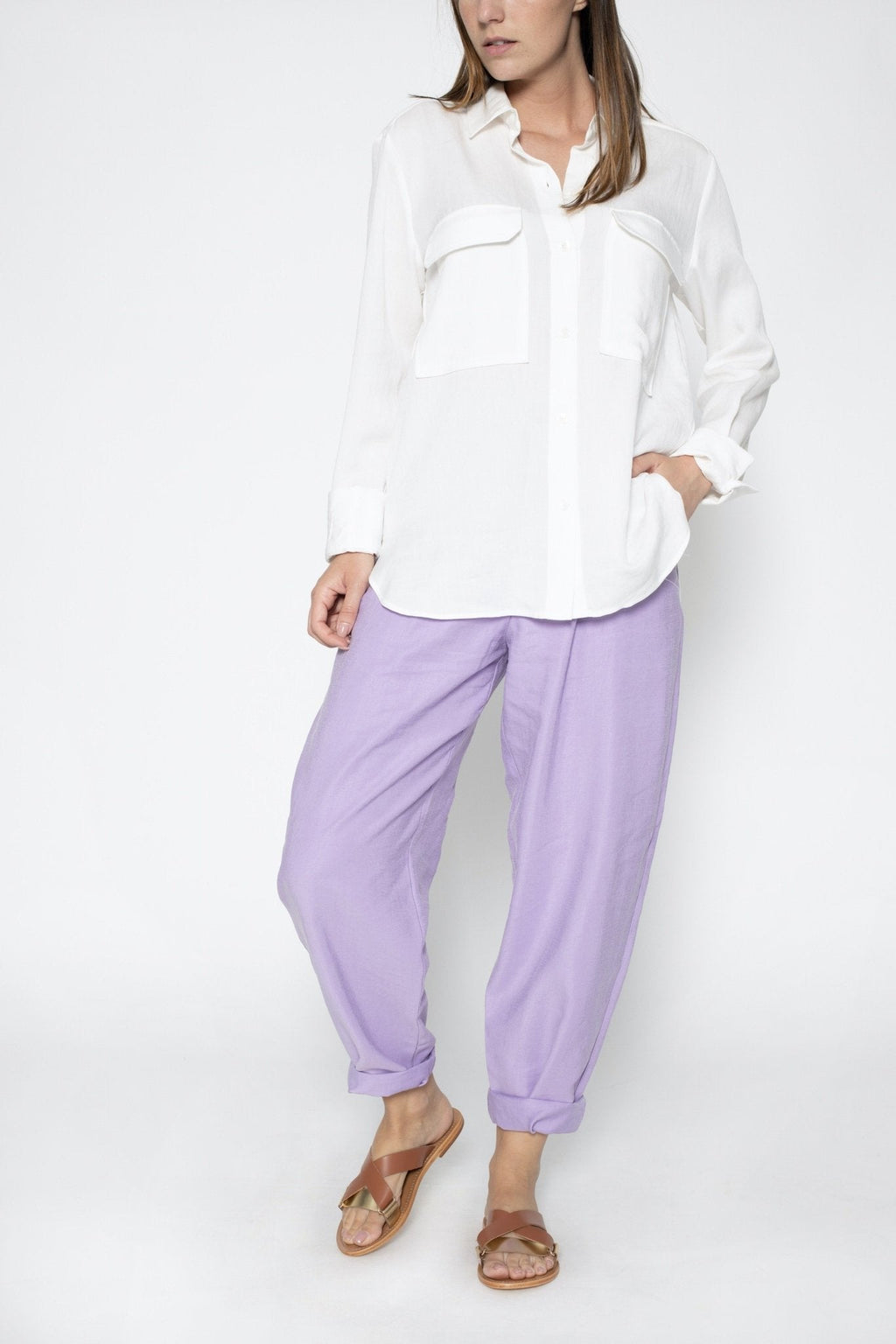 White Sun - Mules Elly - Or Foncé Et Ocre - Femme
