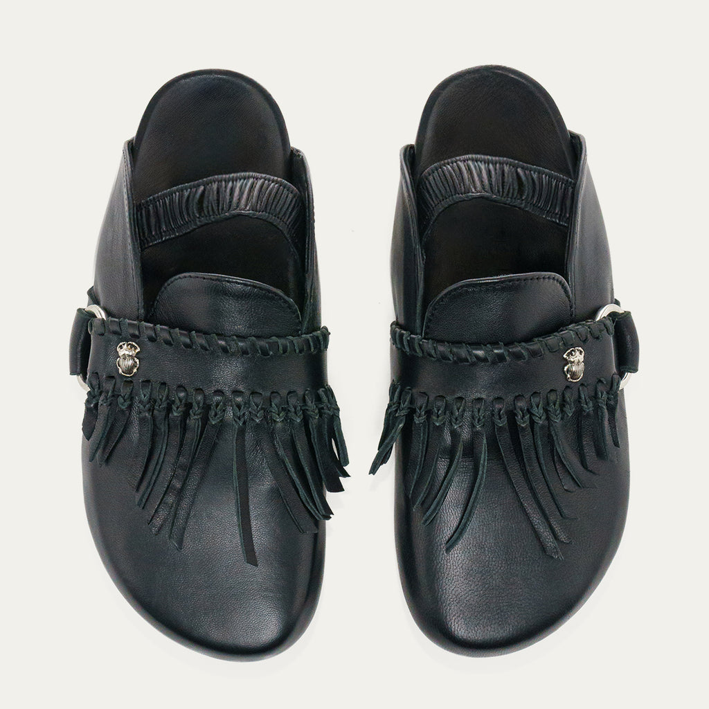 Mules Georgette Cuir Nappa Noir