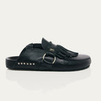 Mules Georgette Cuir Nappa Noir