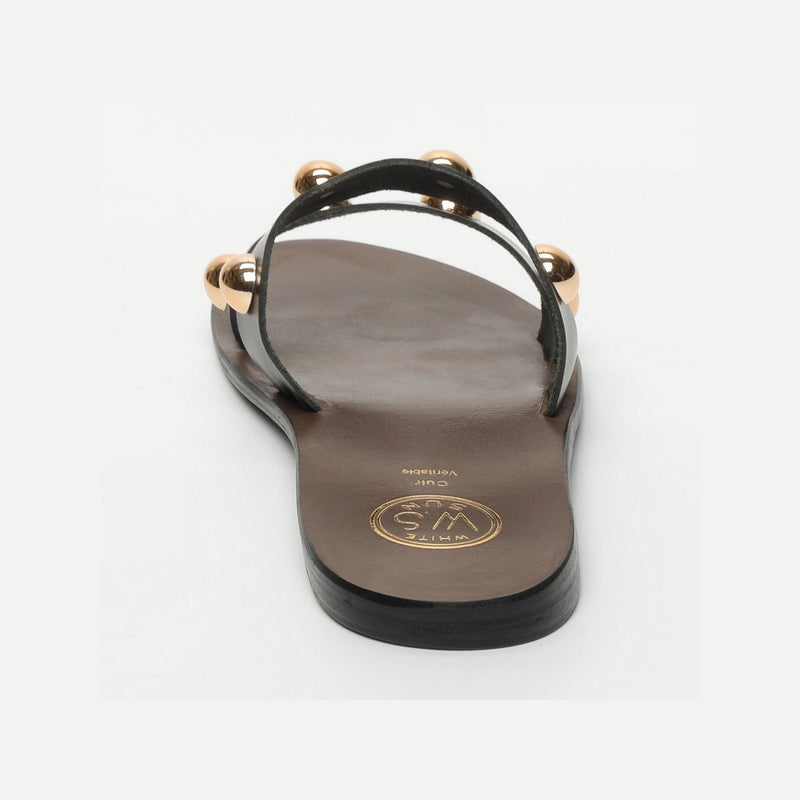 White Sun - Mules Kanoya - Black Buff - Black