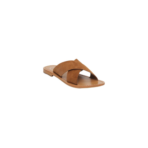 White Sun - Lanruen Mules - Camel Goat Suede - Camel