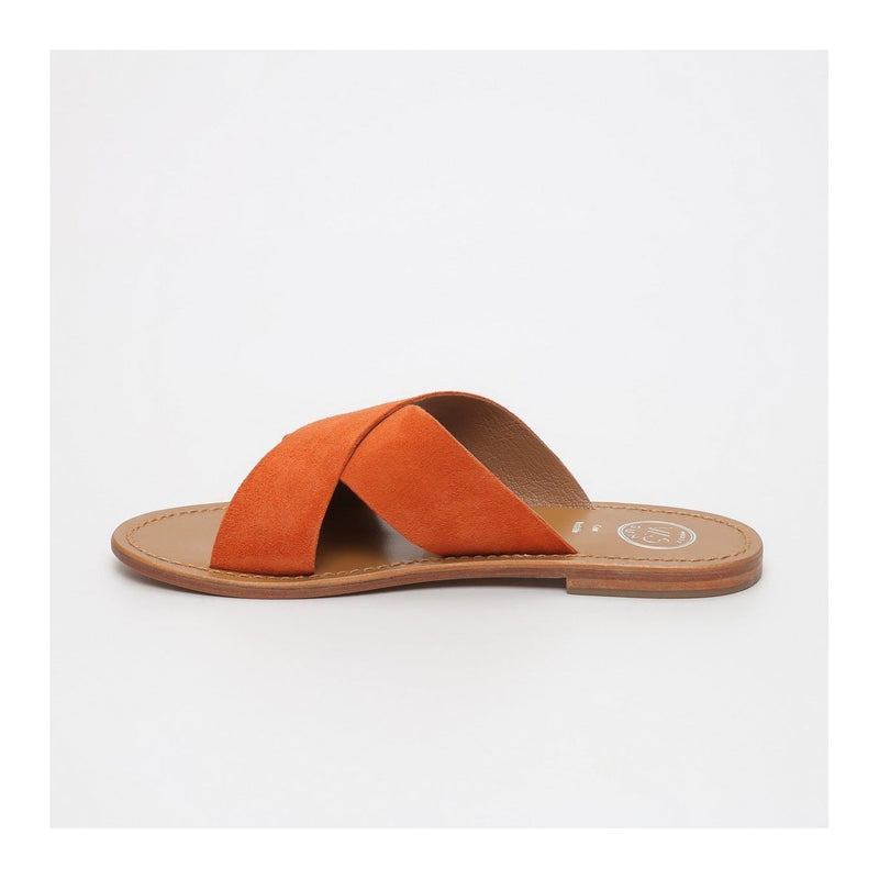 White Sun - Mules Lanruen - Orange Goat Suede - Orange