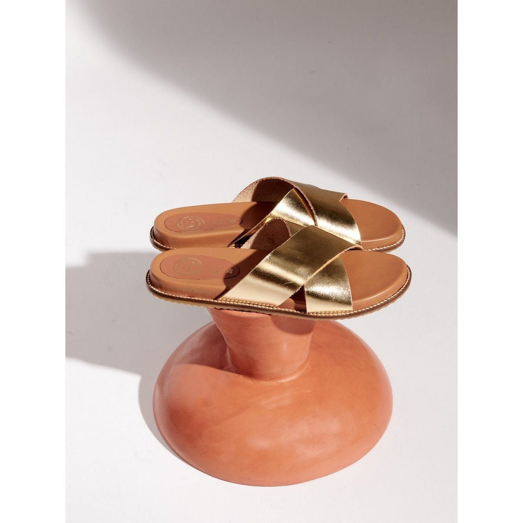 White Sun - Loutsian Mules - Buff Dark Gold - Dark Gold