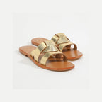 White Sun - Noham Mules - Buff Dark Gold - Gold
