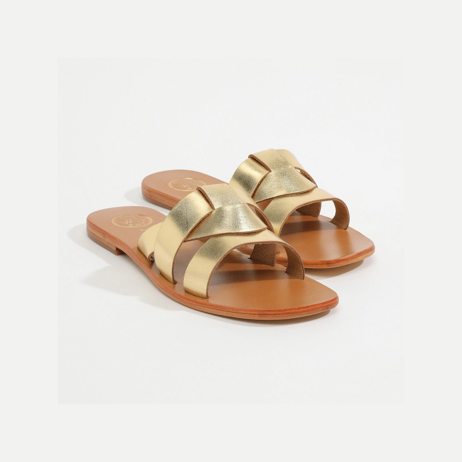 White Sun - Noham Mules - Buff Dark Gold - Gold