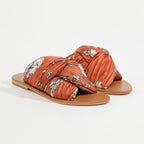 White Sun - Ounka Mules - Burgundy - Women