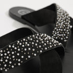 White Sun - Papiro Mules - Black - Women