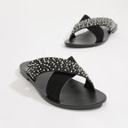 White Sun - Papiro Mules - Black - Women