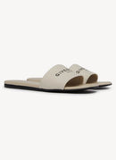 Givenchy - Mules Plates À Logo - Beige - Femme