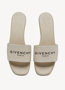 Givenchy - Mules Plates À Logo - Beige - Femme