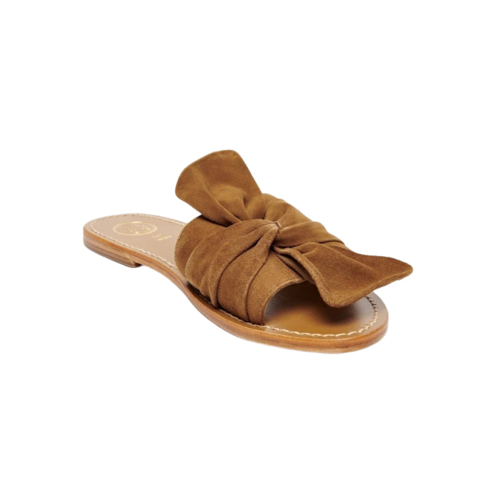 White Sun - Simpatica Mules - Camel Goat Suede - Camel