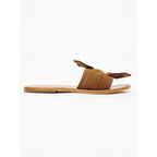 White Sun - Simpatica Mules - Camel Goat Suede - Camel
