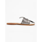 White Sun - Simpatica Mules - Grey Metallic Nappa - Grey