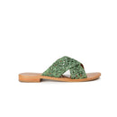 Couleur Pourpre - Mules Tanjore - Teju verde