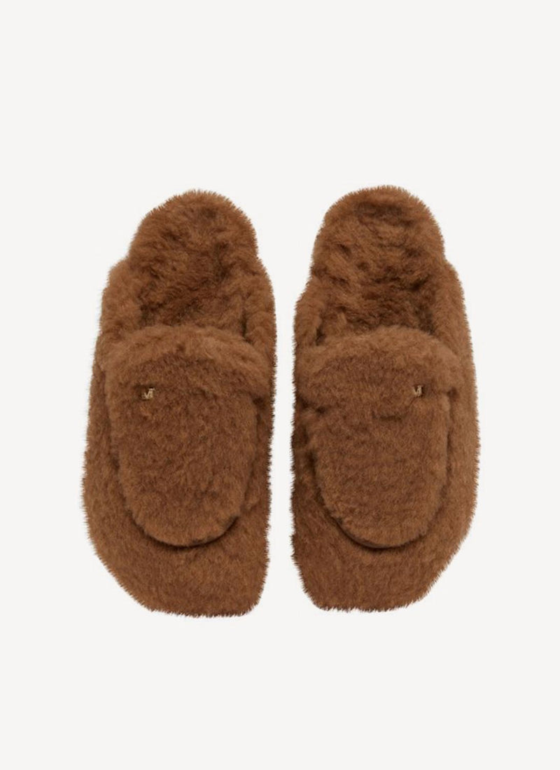 Max Mara - Mules Teddy - Camel - Femme