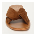 White Sun - Mules Bansari - Camel Goat Suede - Brown
