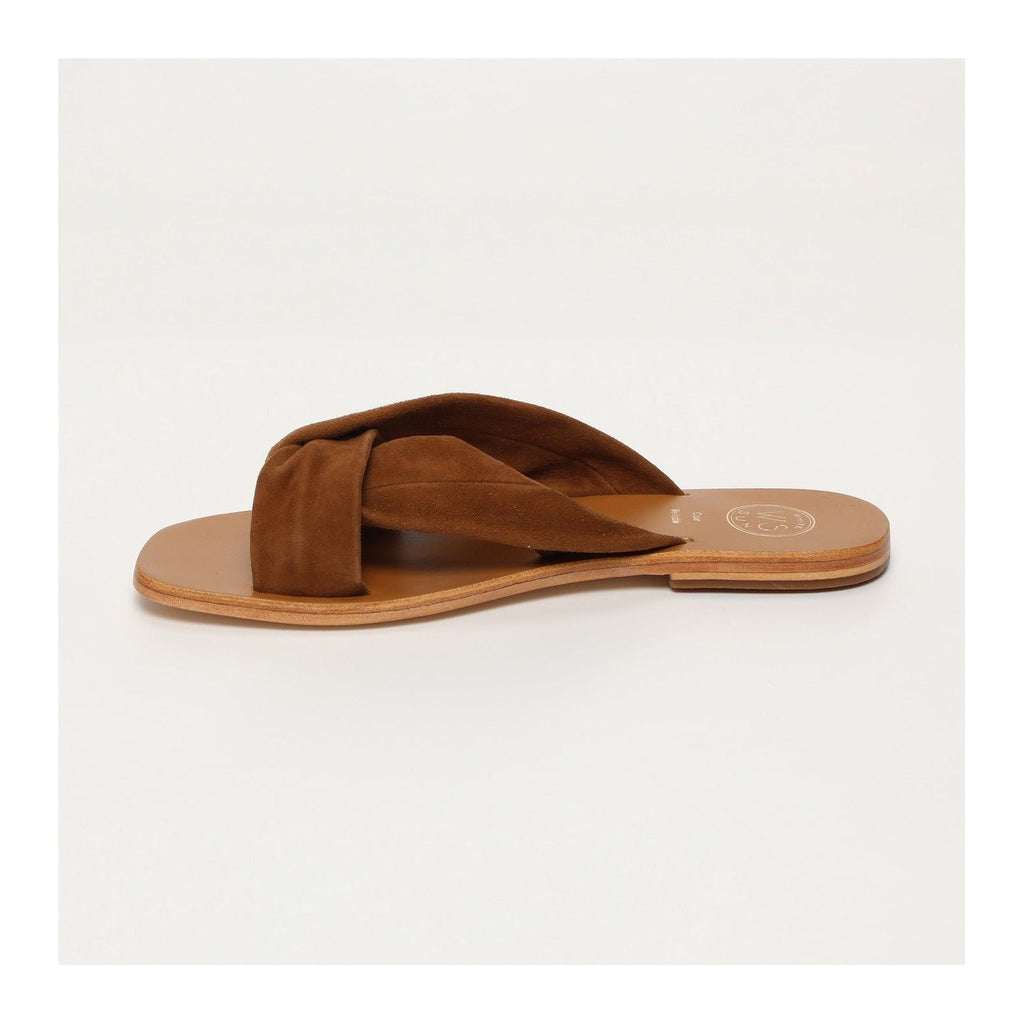 White Sun - Mules Bansari - Camel Goat Suede - Brown